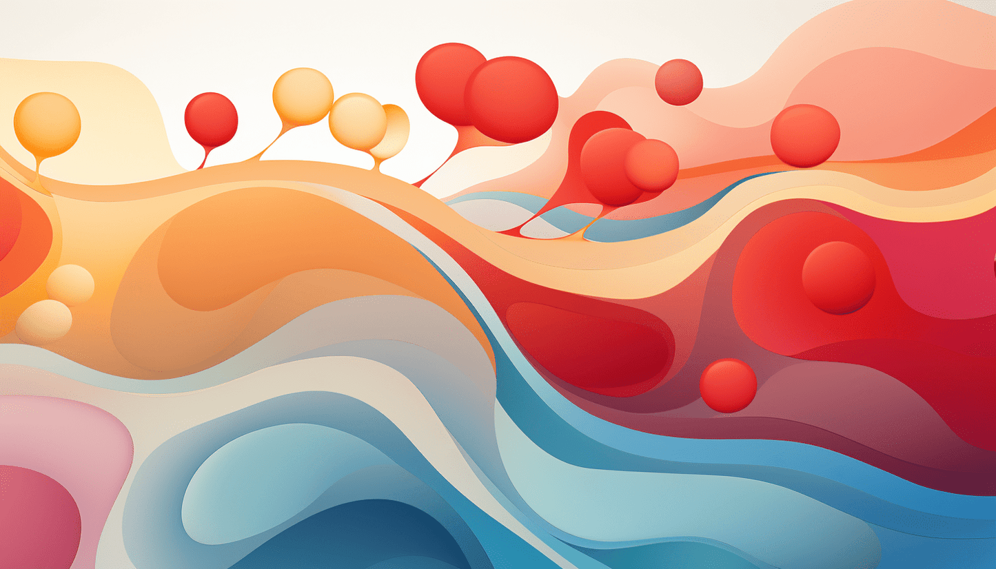 romantic landscapes: abstract wavy colored mural